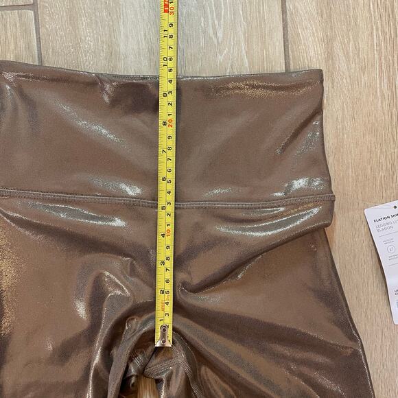 Athleta Elation Shine Tight Legging XS NWT Metallic Bronze/Tuscan Gold High-Rise - Picture 6 of 13